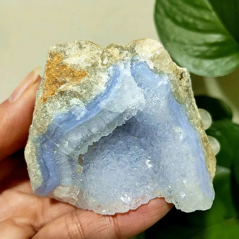 Natural Agate Blue Chalcedony Geode