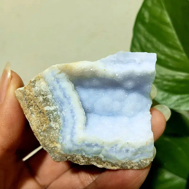 Natural Agate Blue Chalcedony Geode