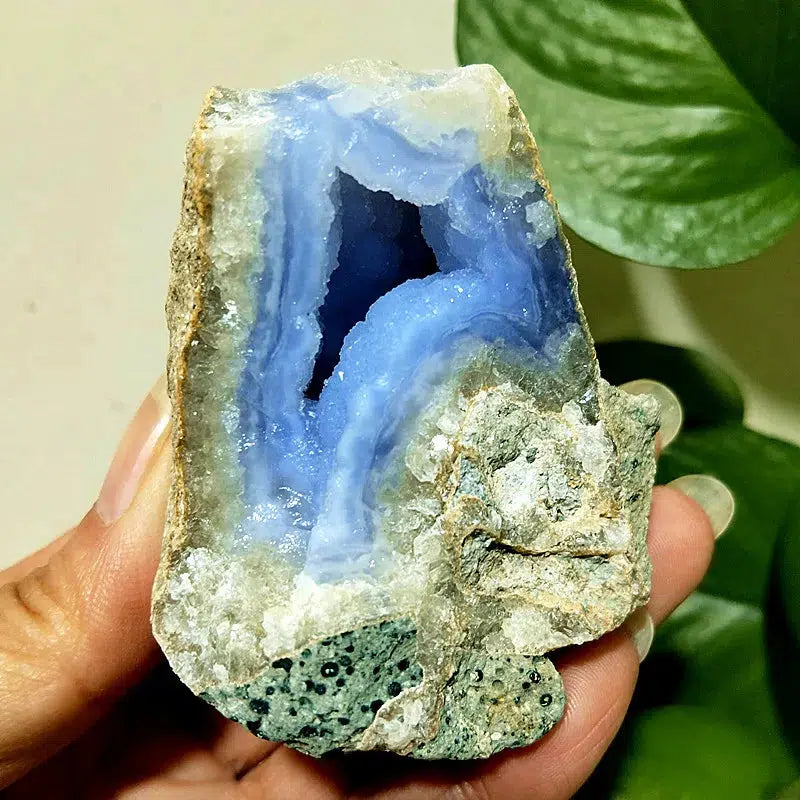 Natural Agate Blue Chalcedony Geode