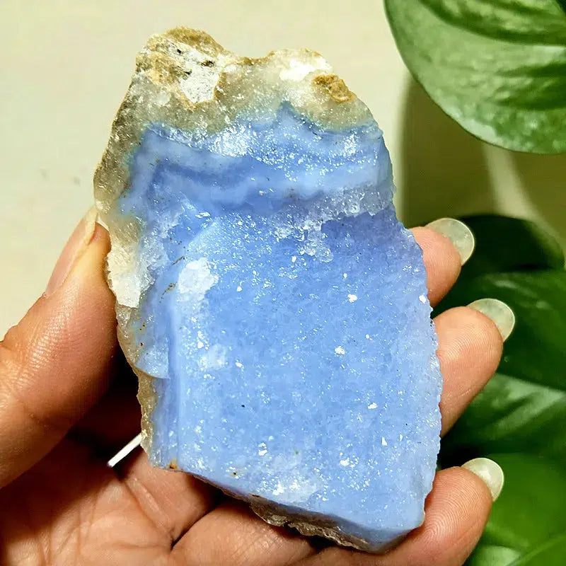 Natural Agate Blue Chalcedony Geode