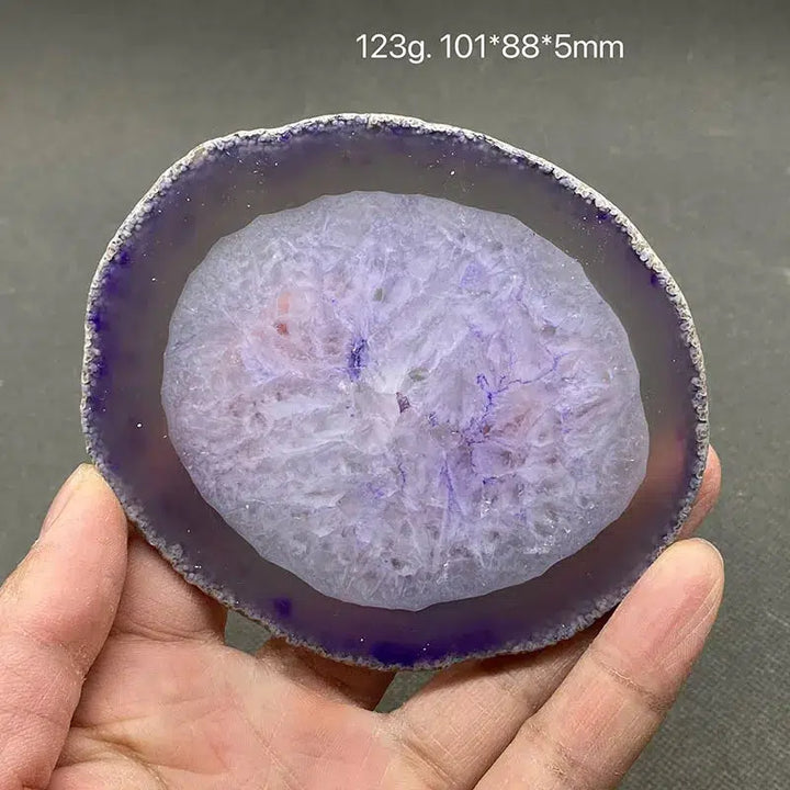 Natural Agate Druzy Slice