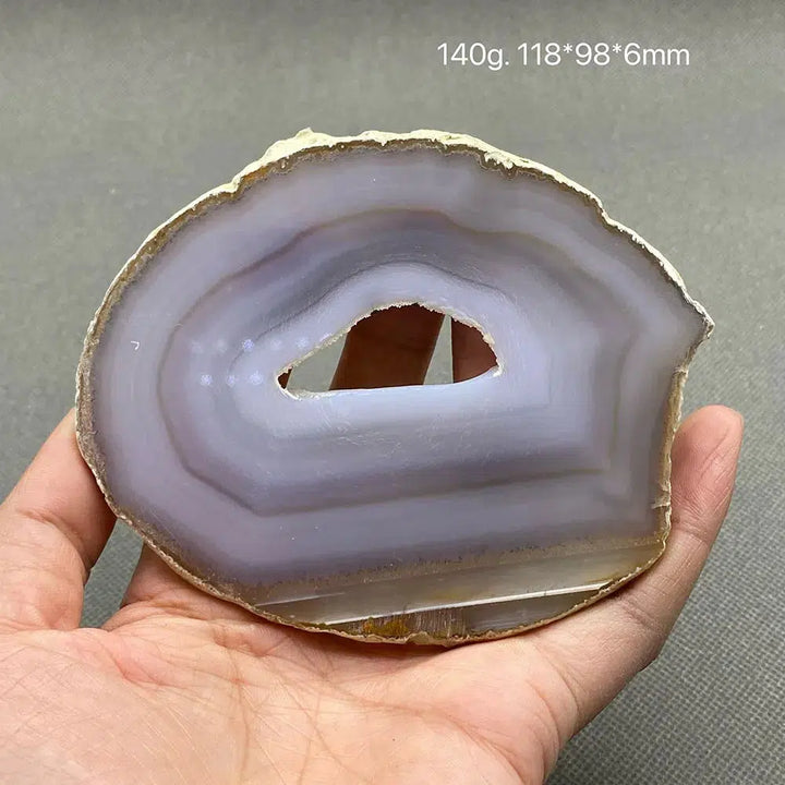 Natural Agate Druzy Slice