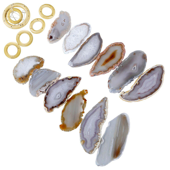 Natural Agate Slices Wind Chimes