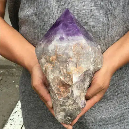 Natural Amethyst Polished Root Point