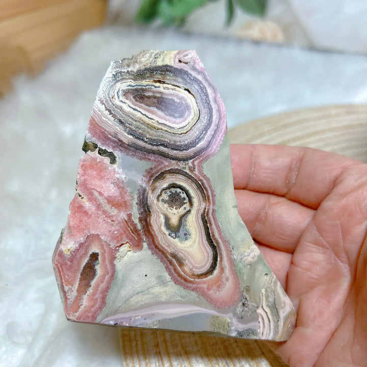 Natural Argentinian Rhodochrosite Slab Butterfly Wings