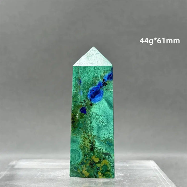 Natural Azurite Obelisk Tower