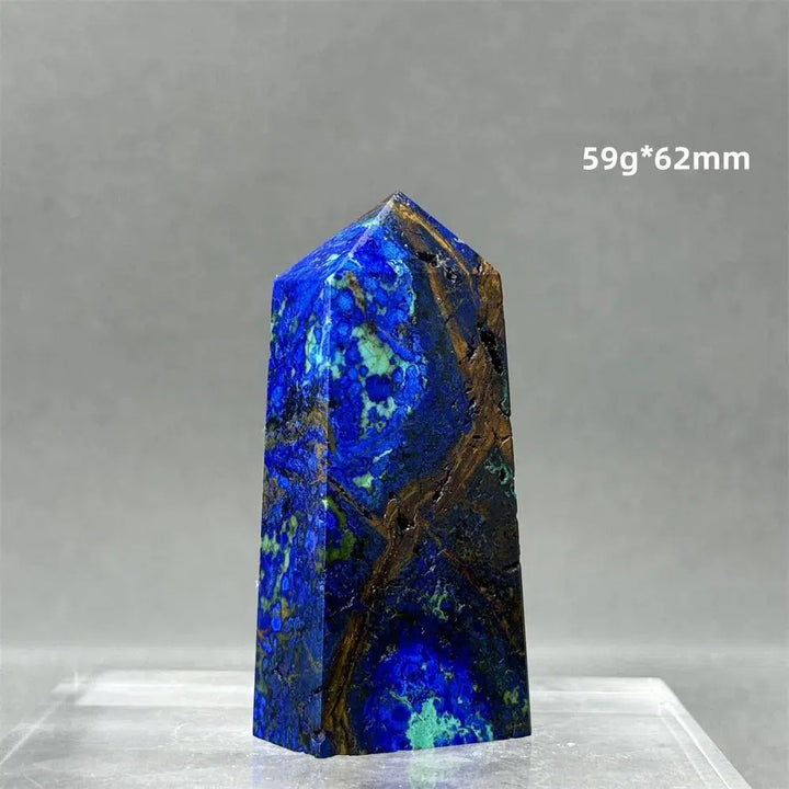 Natural Azurite Obelisk Tower