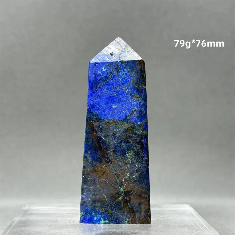 Natural Azurite Obelisk Tower