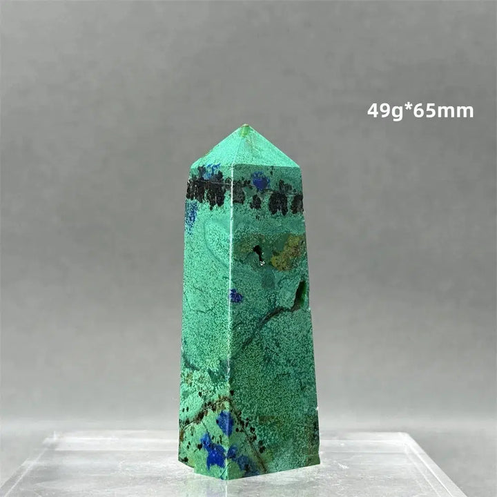 Natural Azurite Obelisk Tower