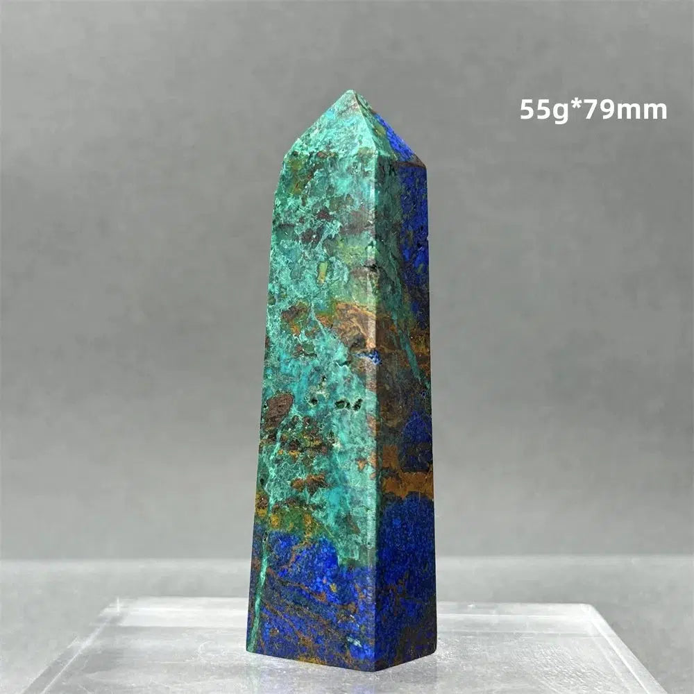 Natural Azurite Obelisk Tower