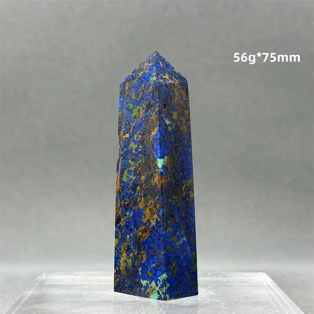 Natural Azurite Obelisk Tower