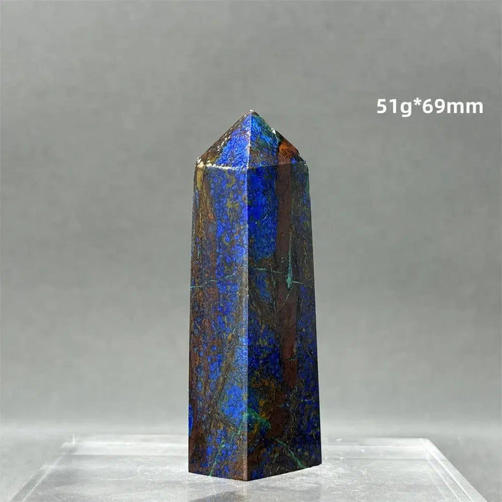 Natural Azurite Obelisk Tower