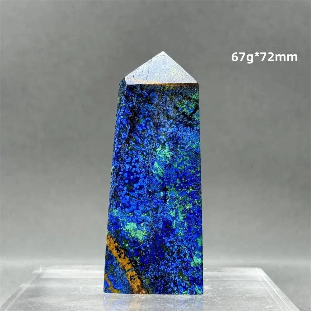 Natural Azurite Obelisk Tower