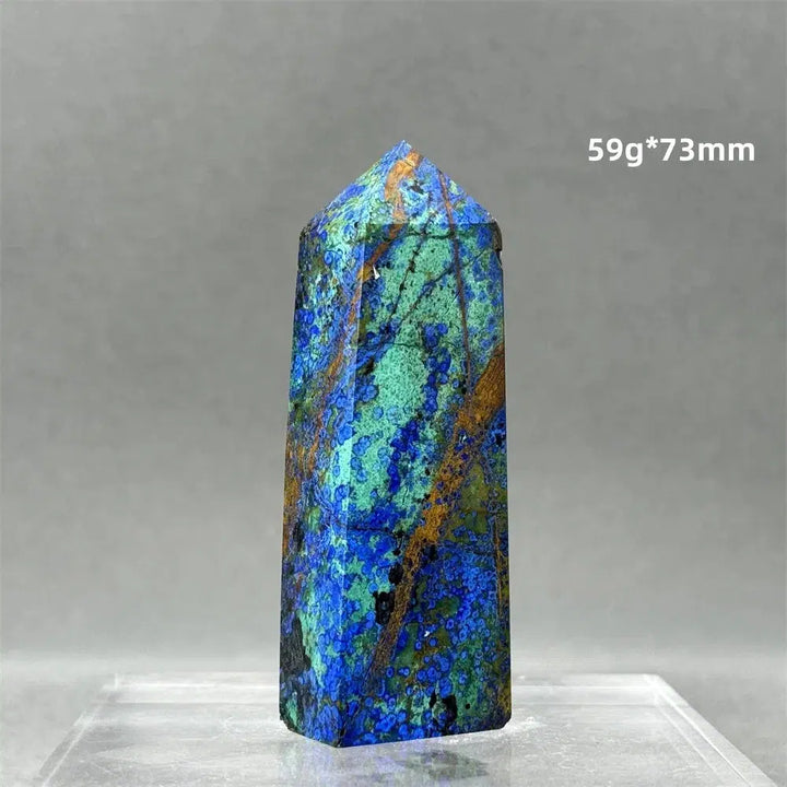 Natural Azurite Obelisk Tower