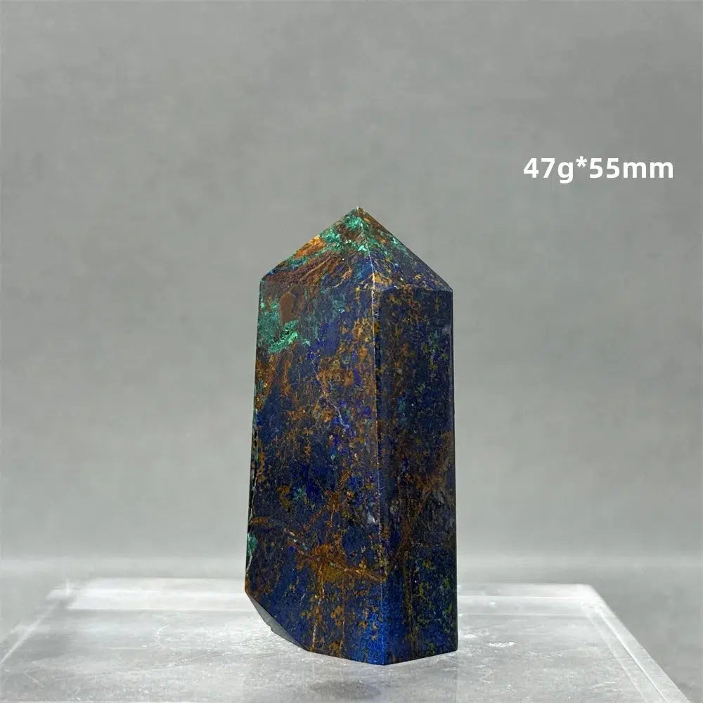 Natural Azurite Obelisk Tower