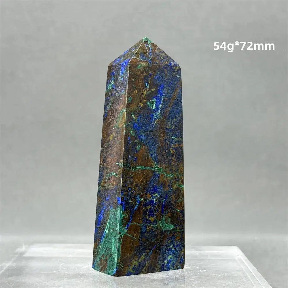 Natural Azurite Obelisk Tower