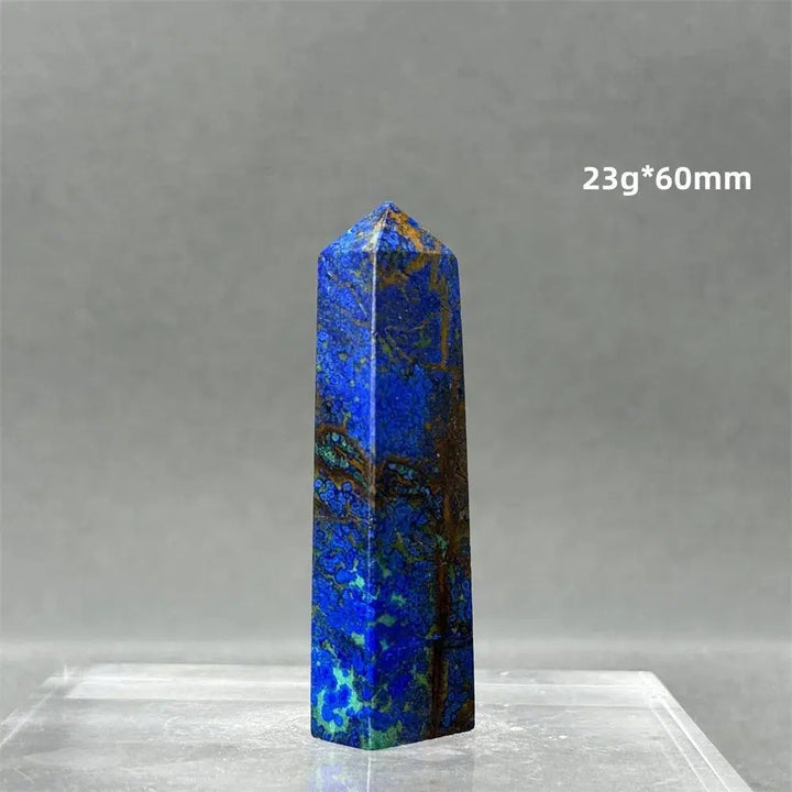 Natural Azurite Obelisk Tower