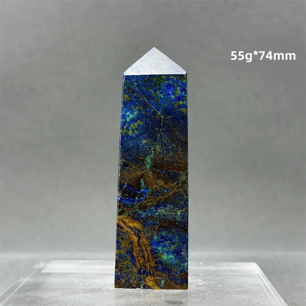 Natural Azurite Obelisk Tower