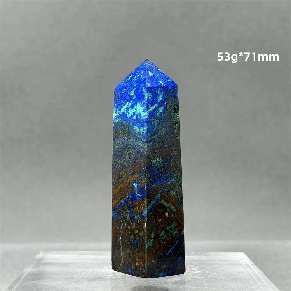 Natural Azurite Obelisk Tower