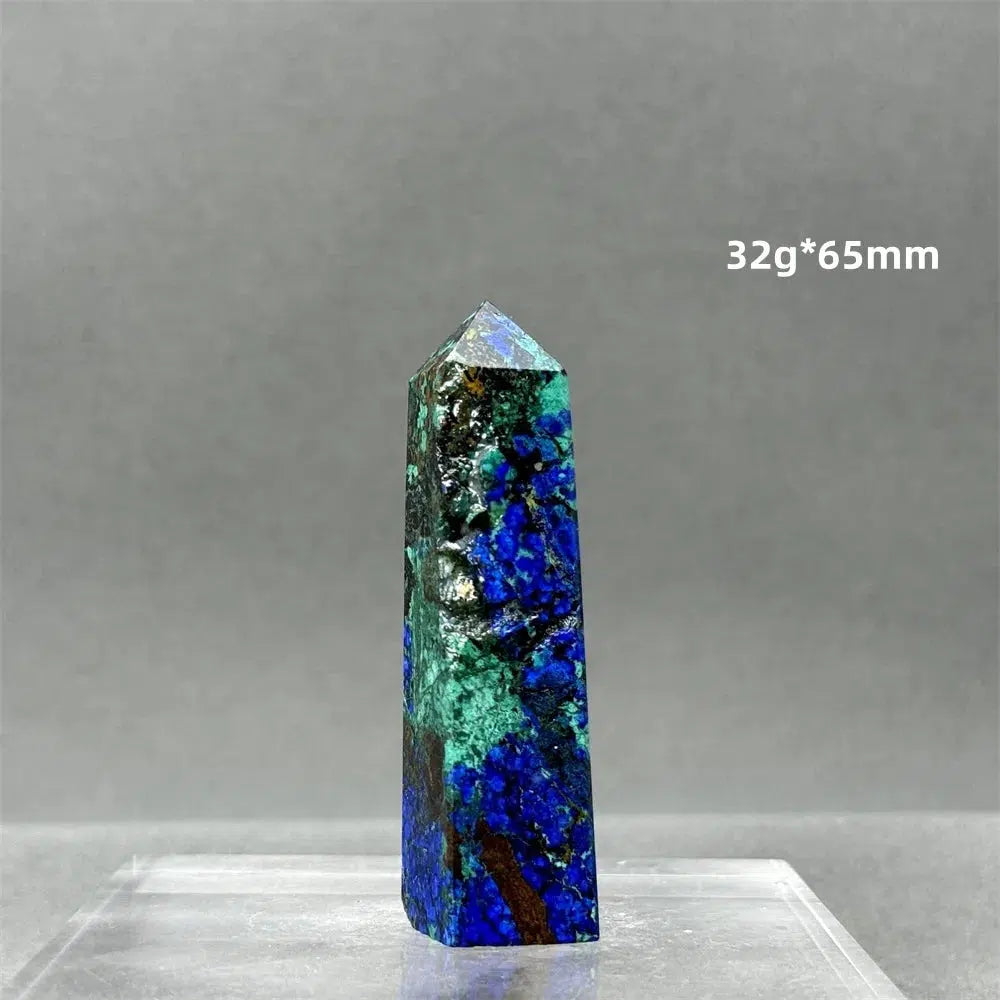 Natural Azurite Obelisk Tower