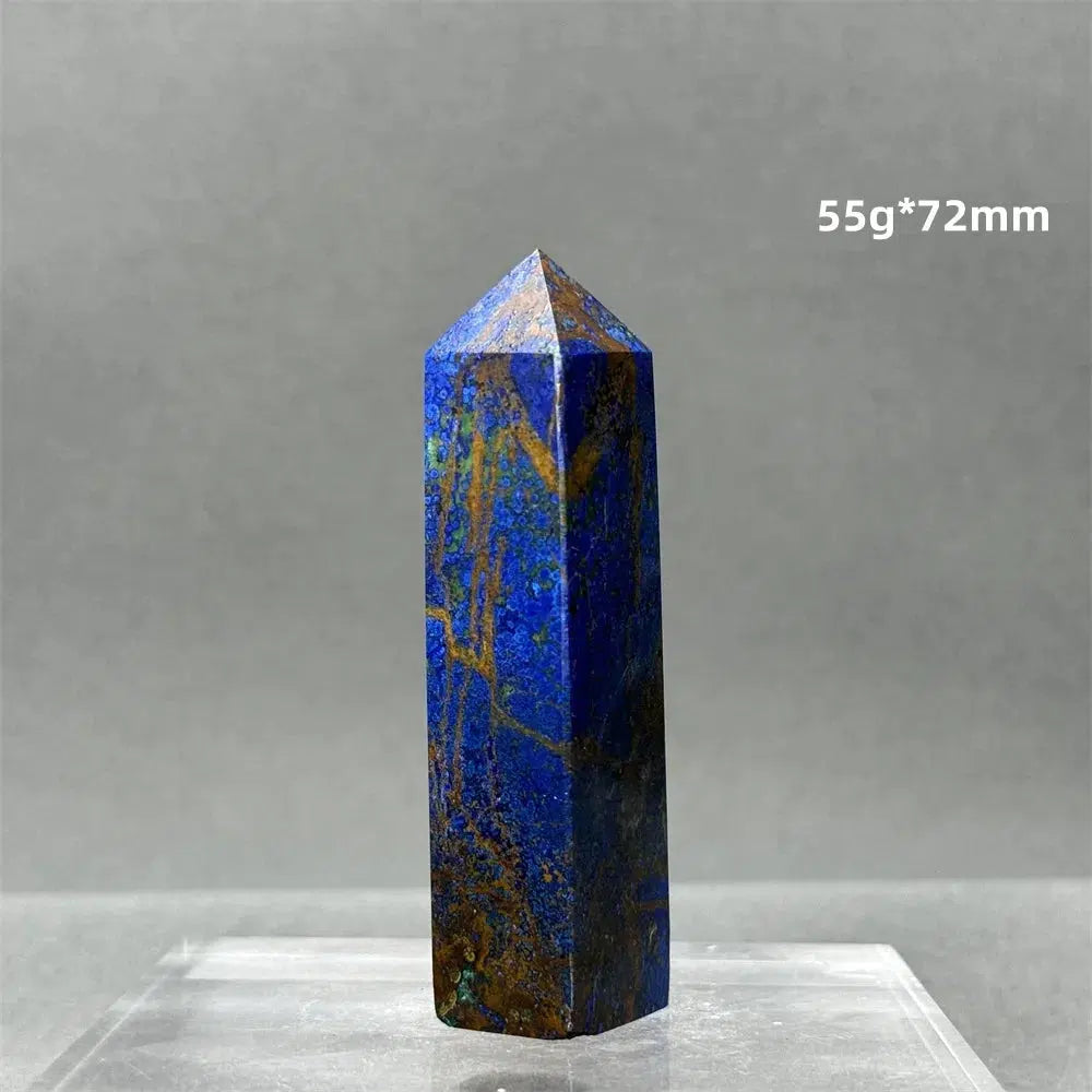 Natural Azurite Obelisk Tower