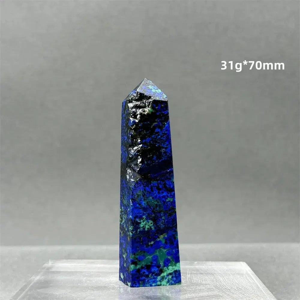 Natural Azurite Obelisk Tower