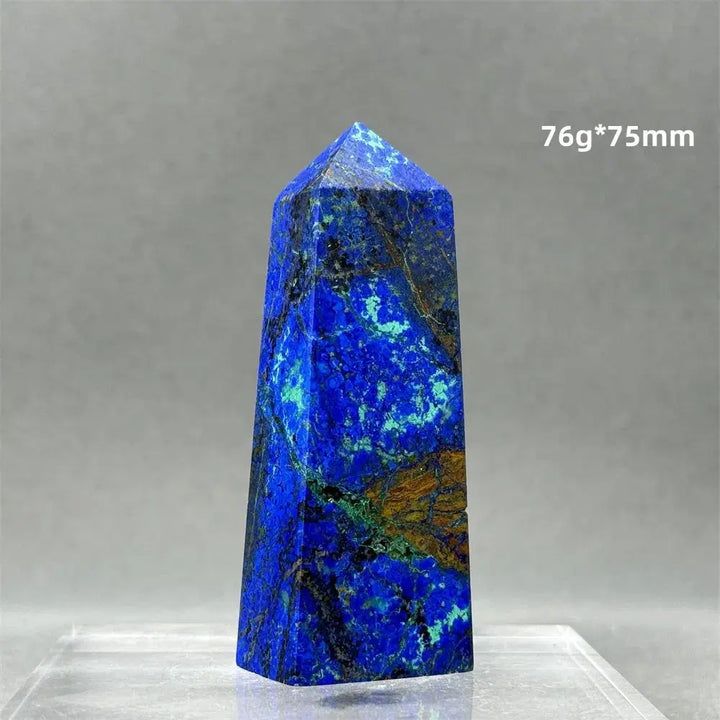 Natural Azurite Obelisk Tower