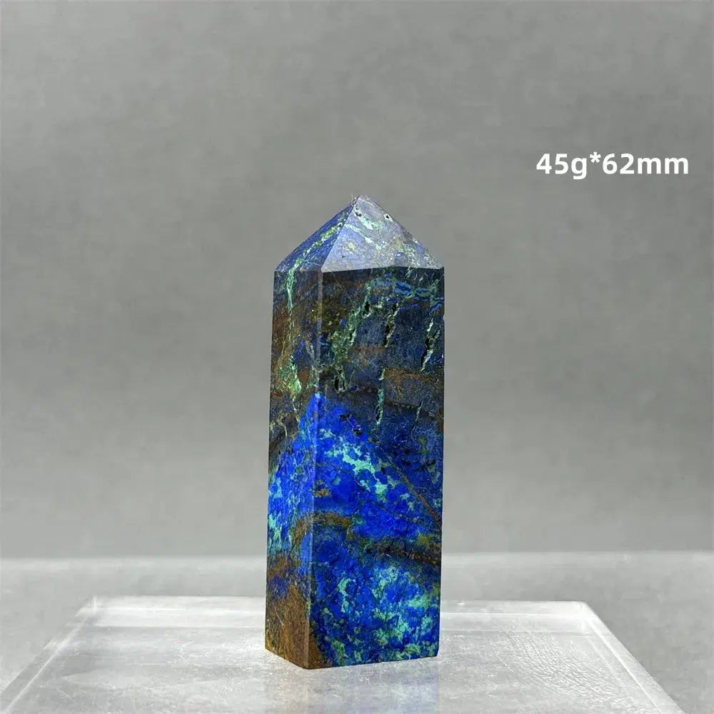 Natural Azurite Obelisk Tower