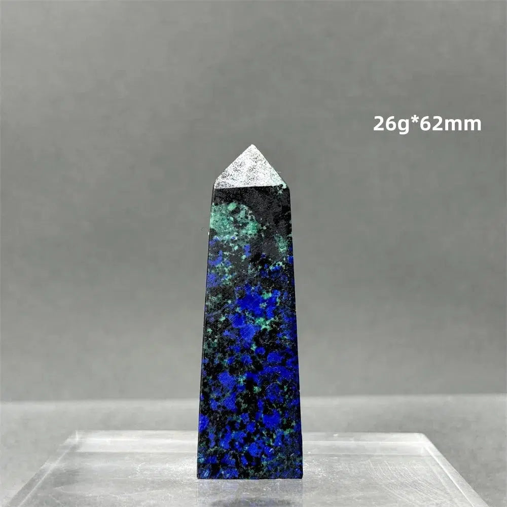 Natural Azurite Obelisk Tower