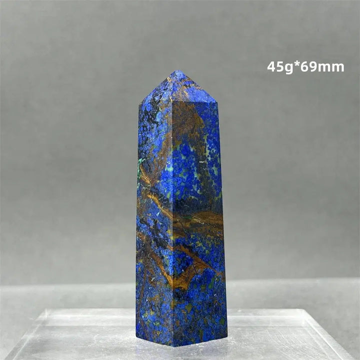 Natural Azurite Obelisk Tower