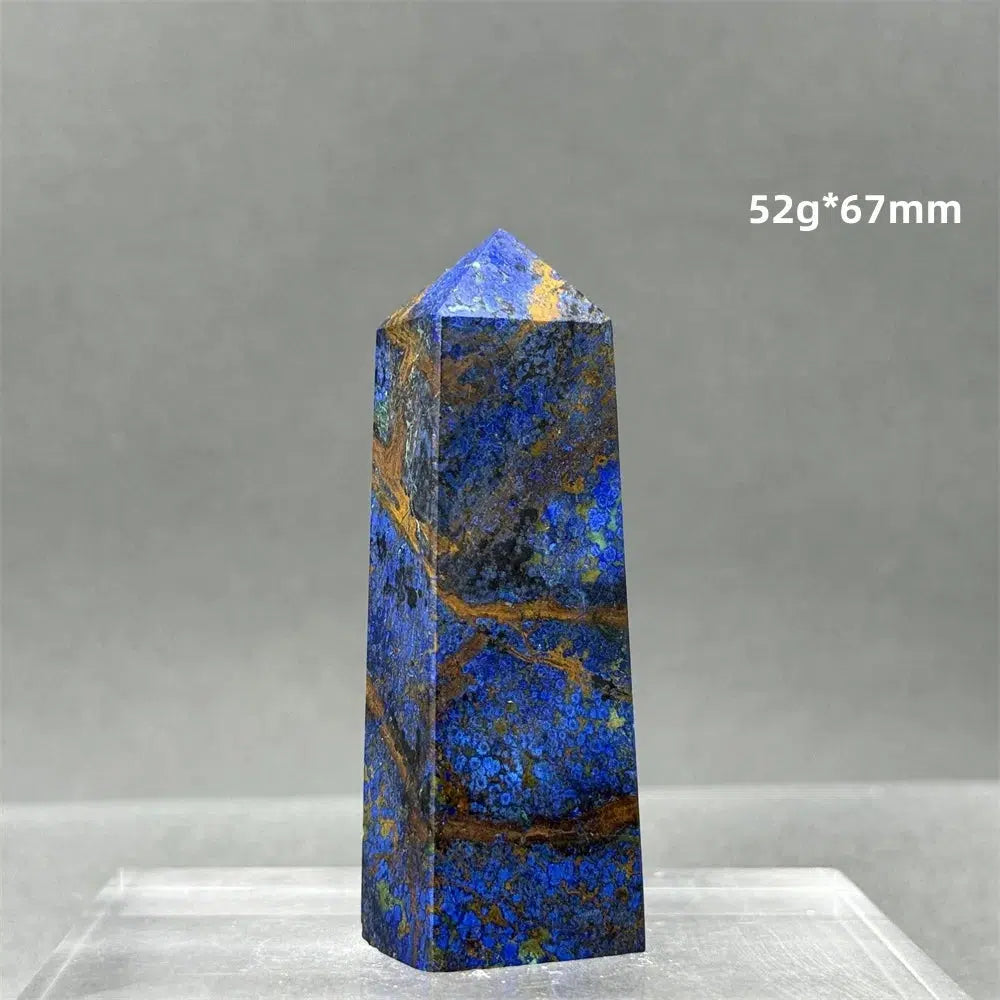 Natural Azurite Obelisk Tower