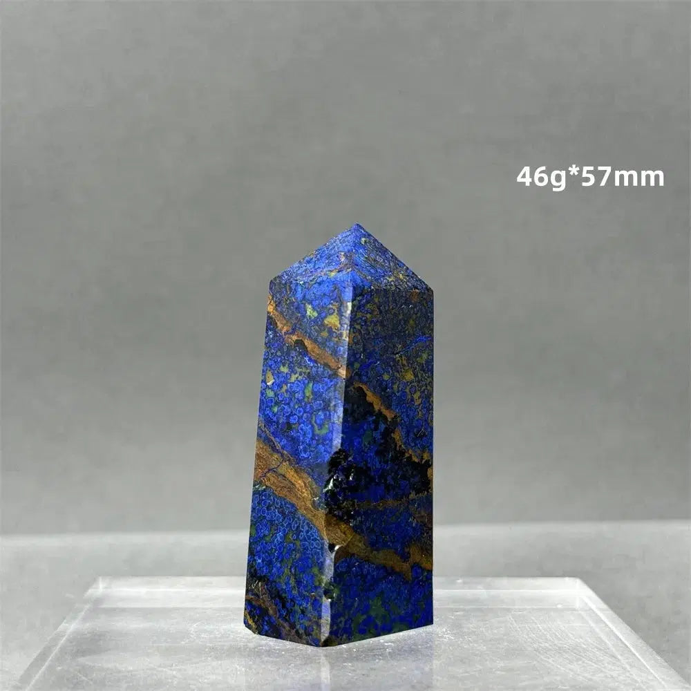 Natural Azurite Obelisk Tower