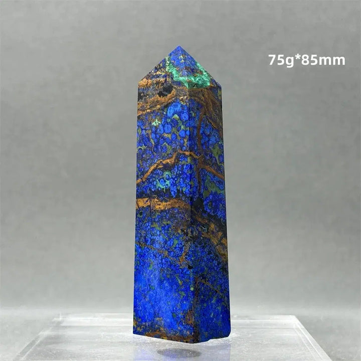 Natural Azurite Obelisk Tower