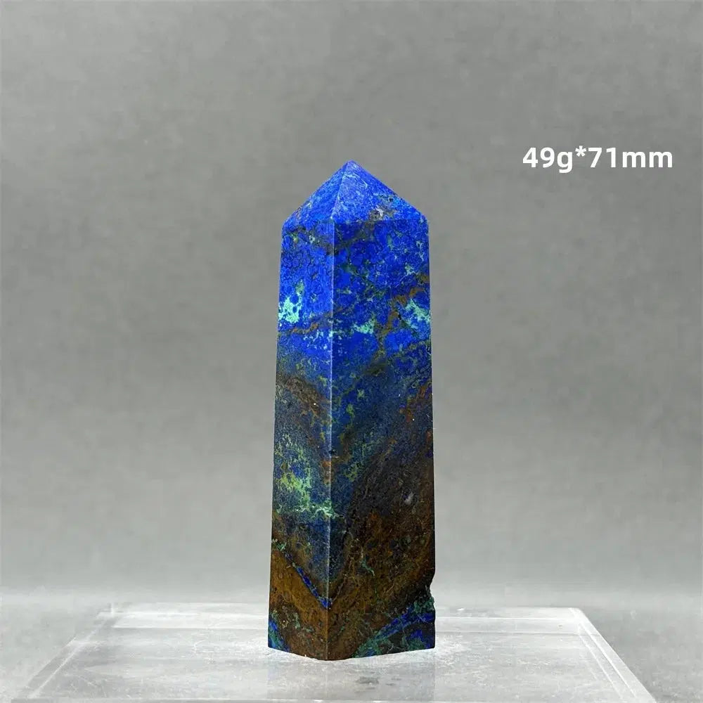 Natural Azurite Obelisk Tower