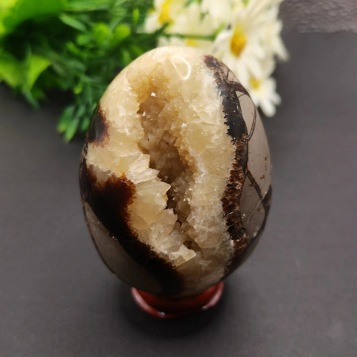 Natural Calcite Septarian Egg