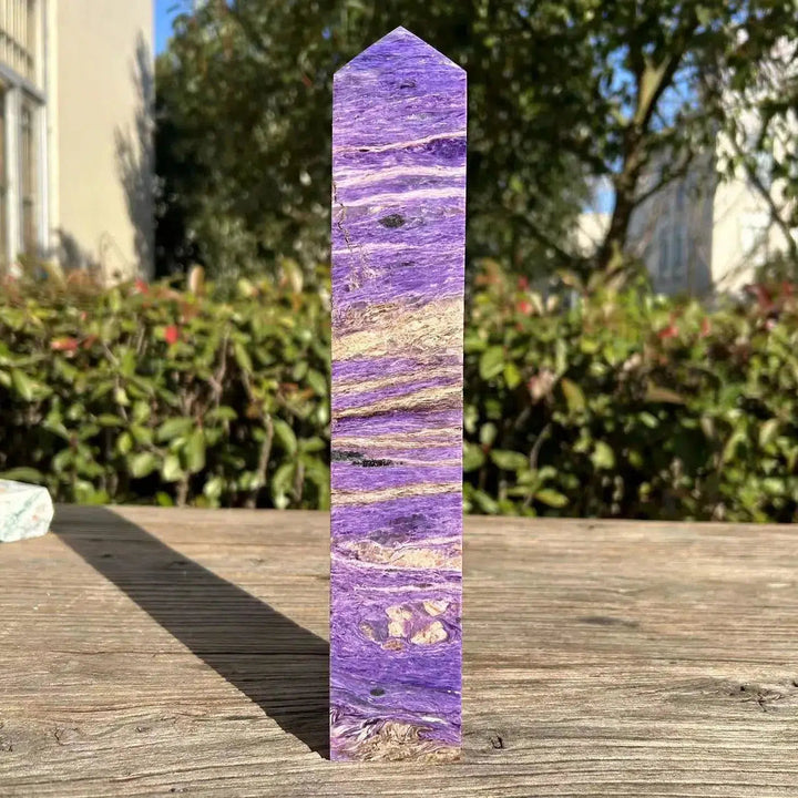 Natural Charoite Tower