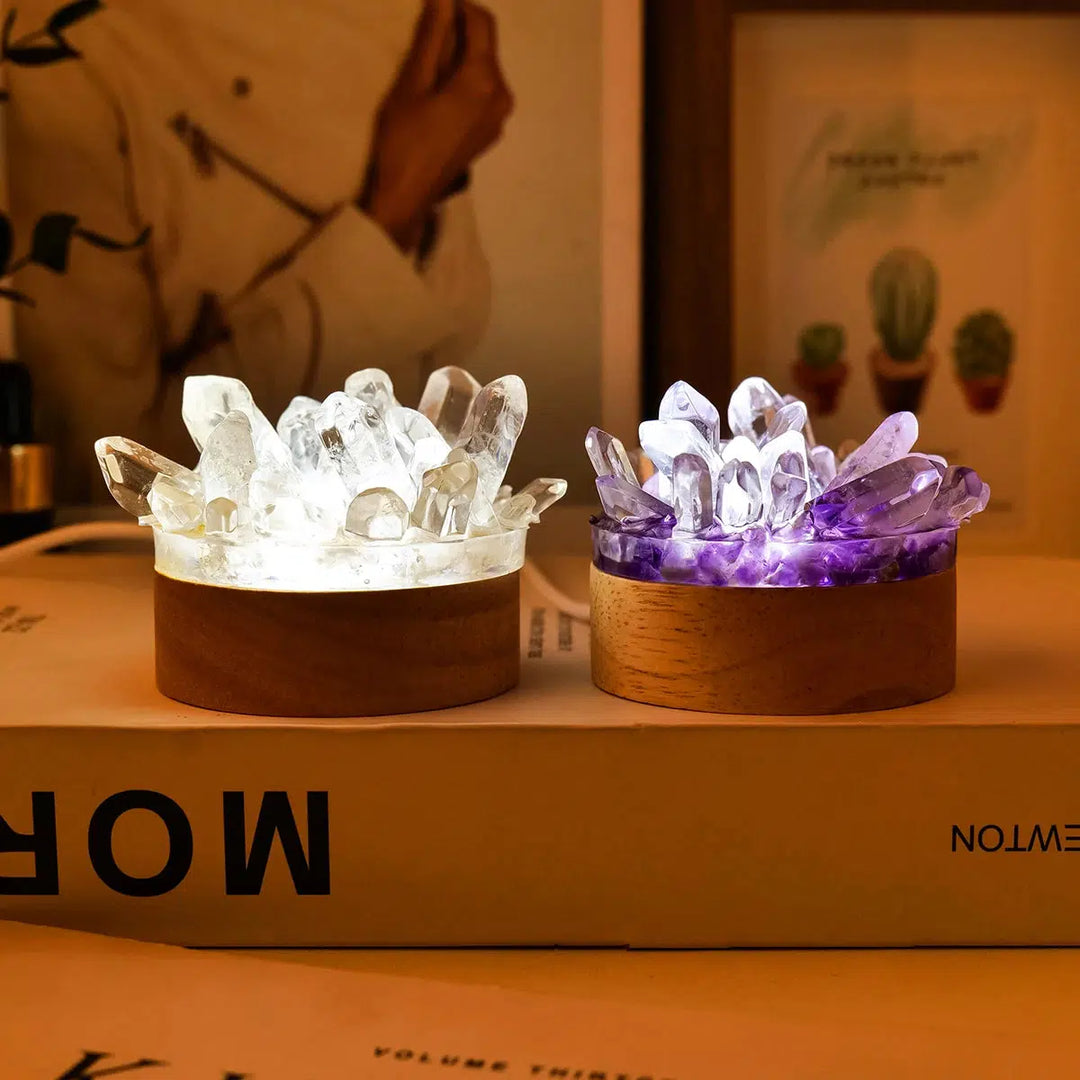 Natural Crystal Point Crystal Lamp