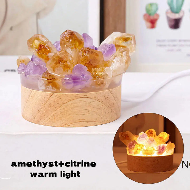 Natural Crystal Point Crystal Lamp