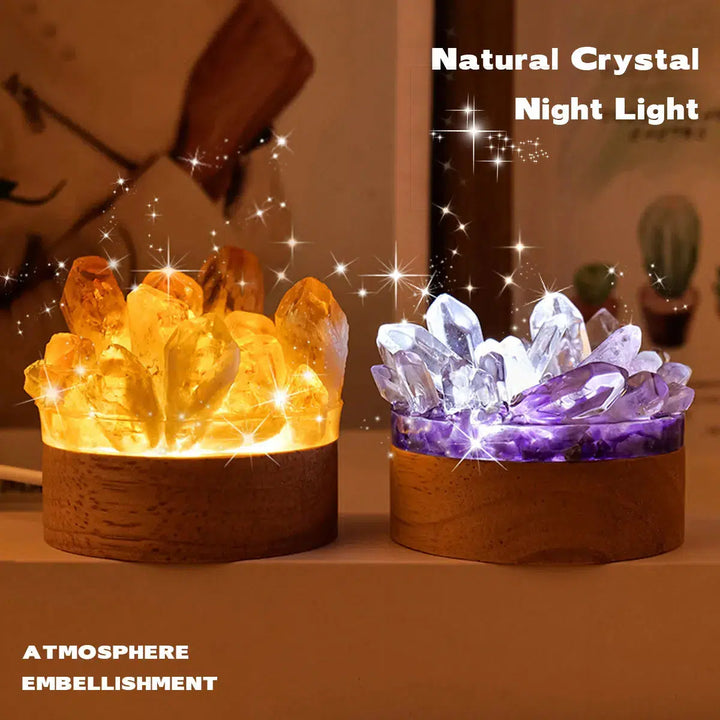 Natural Crystal Point Crystal Lamp