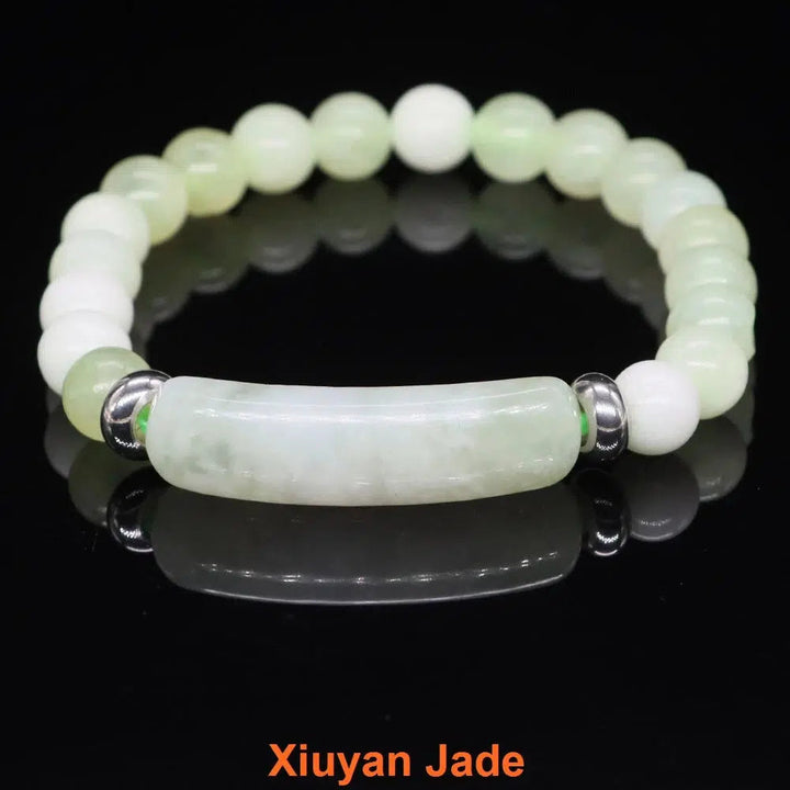 Natural Crystal Rectangle Bar Bead Bracelets in 22 Materials