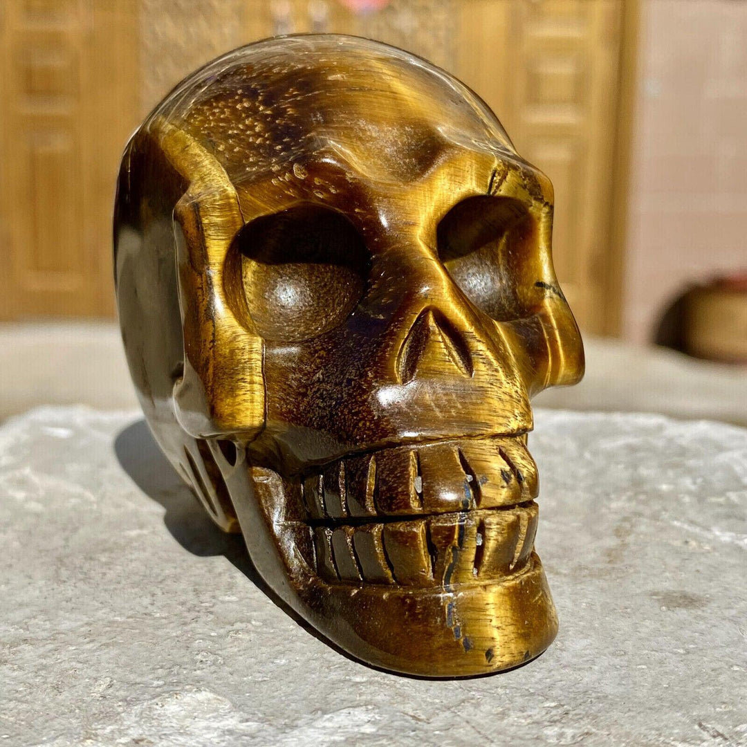 Natural Crystal Tigers Eye Skull