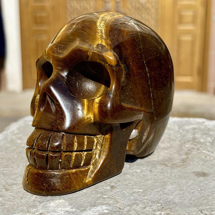 Natural Crystal Tigers Eye Skull