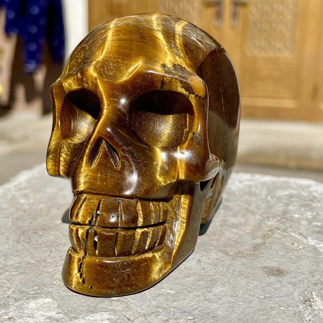 Natural Crystal Tigers Eye Skull