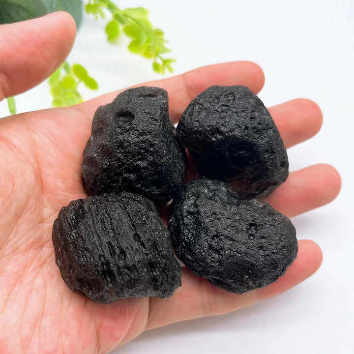 Natural Czech Black Glass Tektite Meteorite Rock