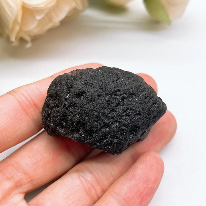 Natural Czech Black Glass Tektite Meteorite Rock