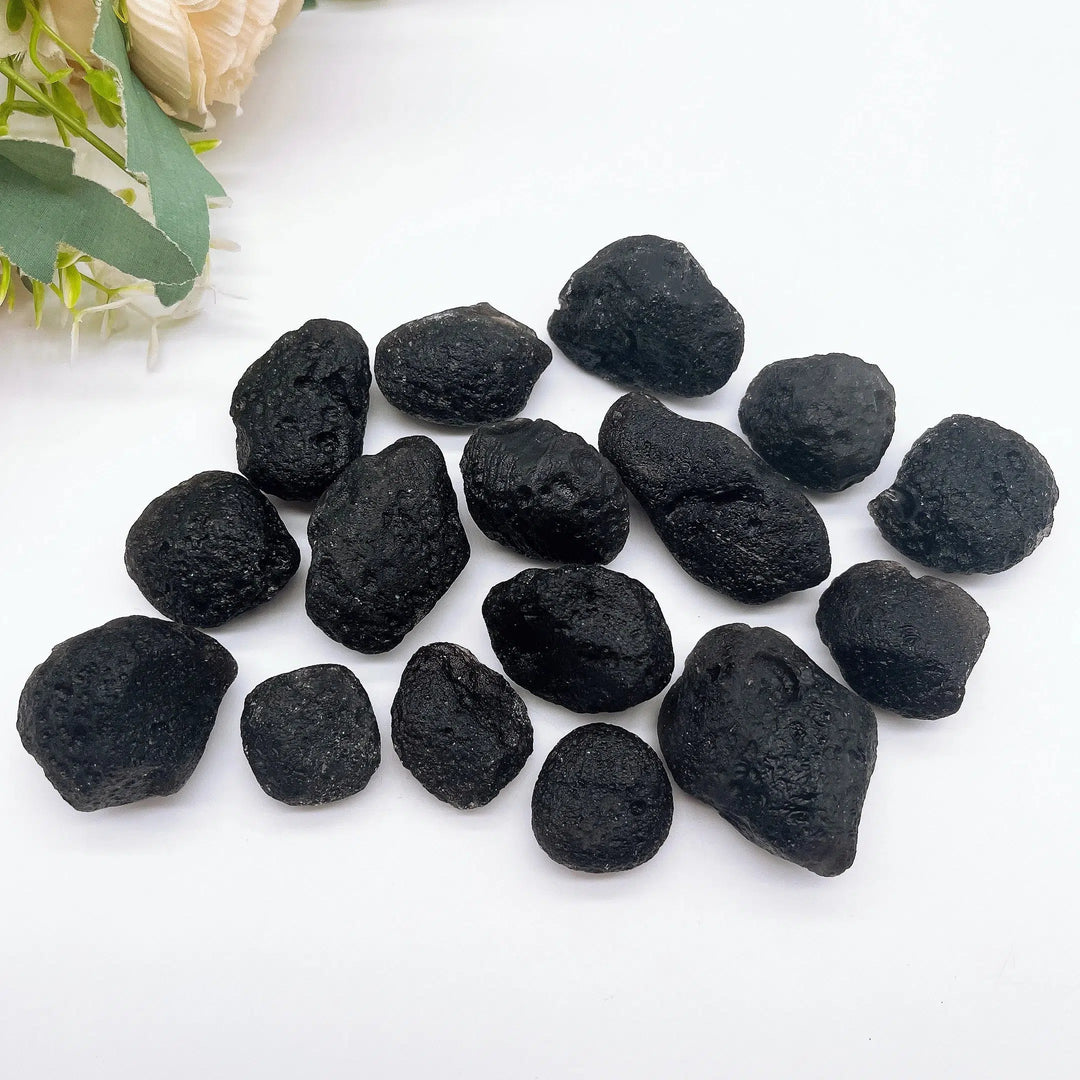 Natural Czech Black Glass Tektite Meteorite Rock