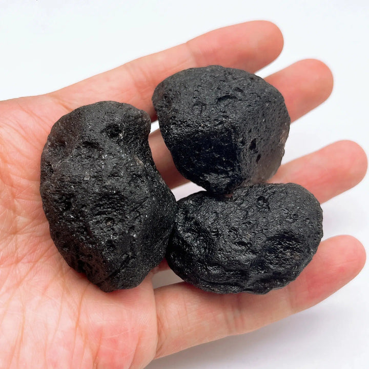 Natural Czech Black Glass Tektite Meteorite Rock