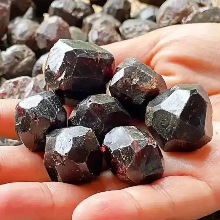 Natural Faceted Red Garnet Crystal