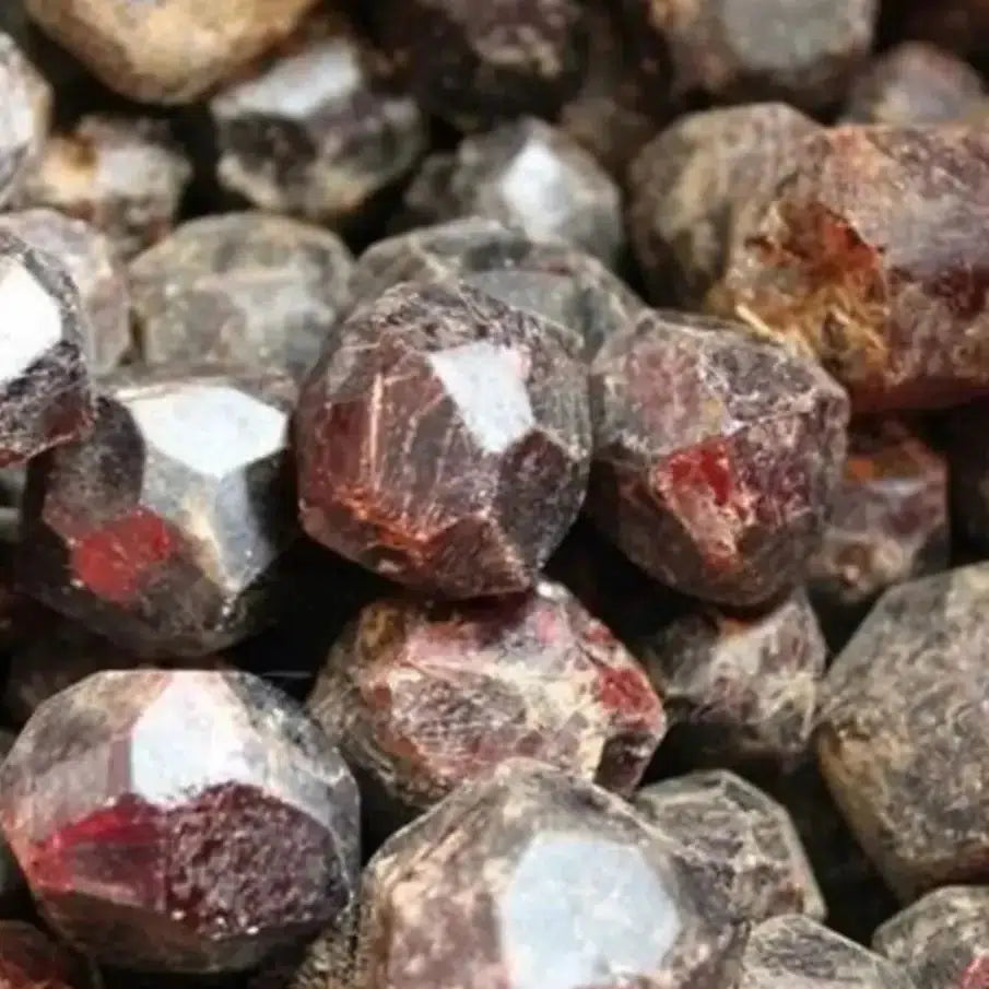 Natural Faceted Red Garnet Crystal