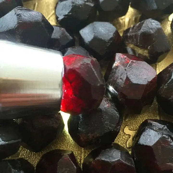 Natural Faceted Red Garnet Crystal